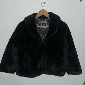 G by Guess Black Fur Coat